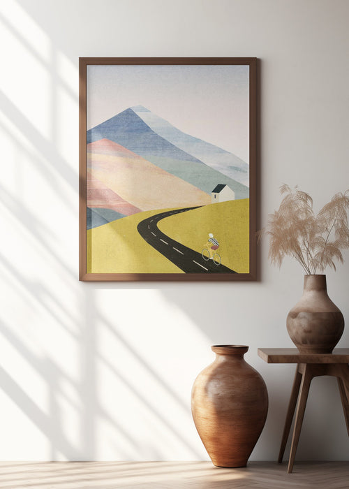 Cycling Home Framed Art Modern Wall Decor