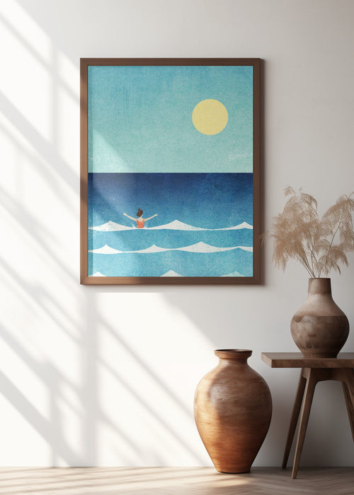 Sea Swim ii Framed Art Modern Wall Decor