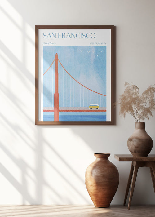 San Francisco, Golden Gate Bridge Framed Art Wall Decor