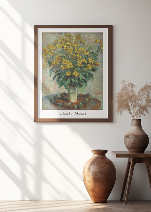 Jerusalem Artichoke Flowers Framed Art Wall Decor