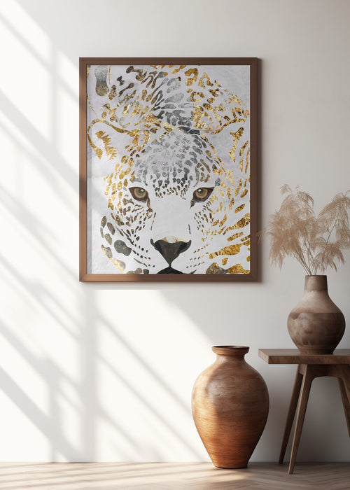 Grunge jaguar gold Framed Art Wall Decor