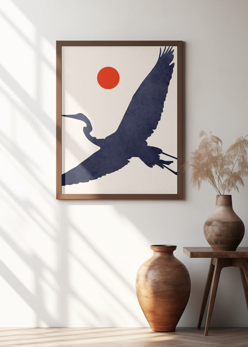 Crane Framed Art Wall Decor