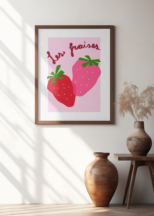 Les Fraises Framed Art Modern Wall Decor