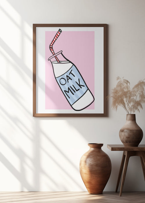 Oat Milk Framed Art Wall Decor