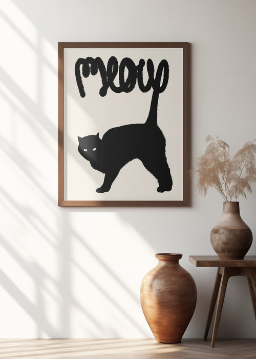 Meow Framed Art Modern Wall Decor