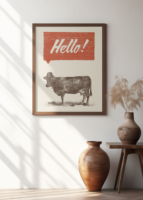 Hello Framed Art Wall Decor