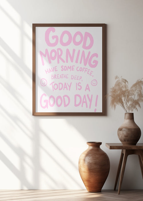 Good Morning Framed Art Modern Wall Decor