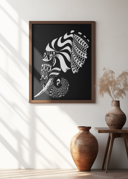 Ornate Elephant Ii Framed Art Wall Decor