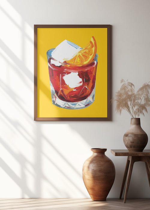 Negroni On Sunshine Framed Art Wall Decor