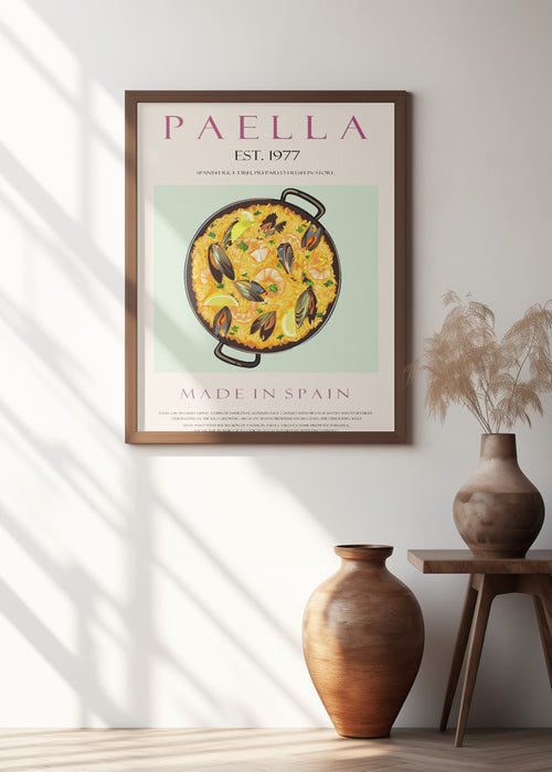 Paella Est. 1977 Framed Art Wall Decor