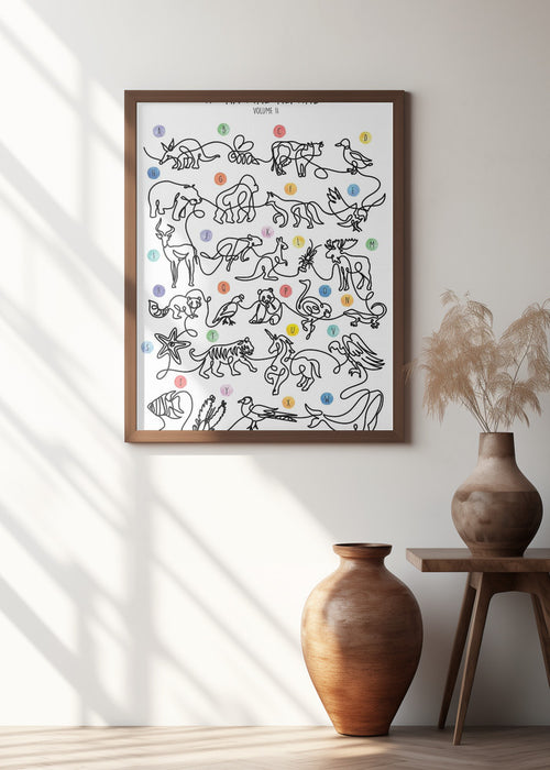 The Animal Alphabet Volume 2 Framed Art Wall Decor