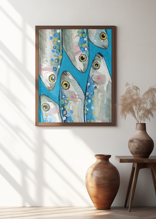 Fishes Framed Art Wall Decor