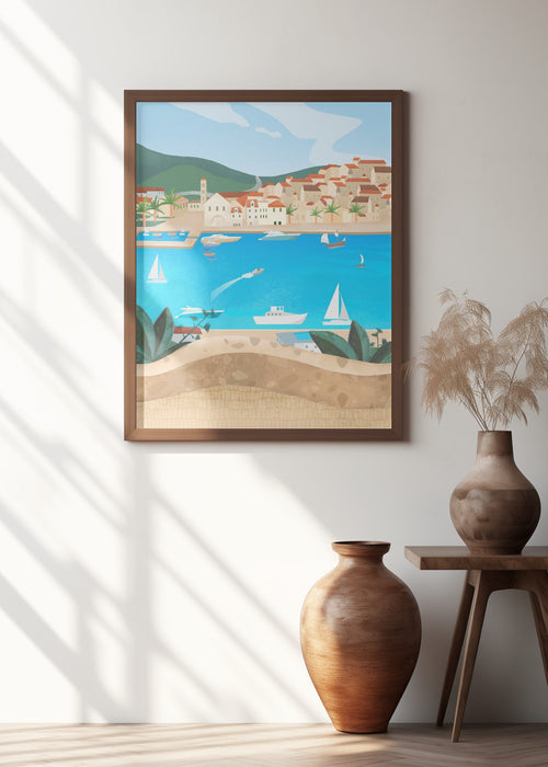 Hvar Framed Art Modern Wall Decor