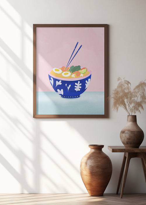 Ramen Bowl Framed Art Modern Wall Decor