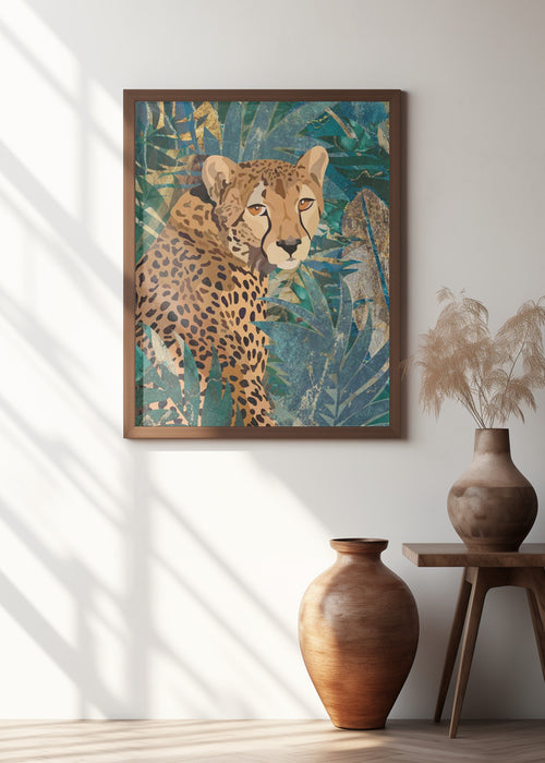 Cheetah In the Jungle 2 Framed Art Modern Wall Decor