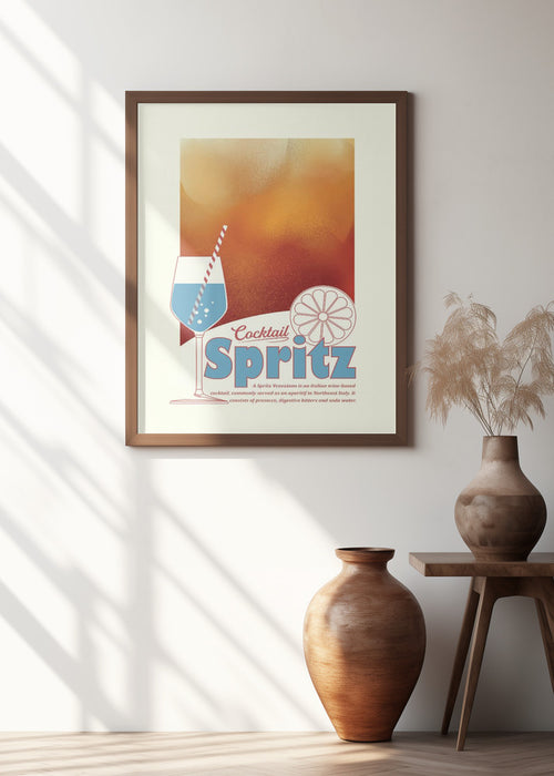 Aperol Spritz print Framed Art Wall Decor