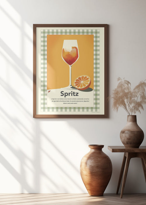 Spritz retro print Framed Art Wall Decor