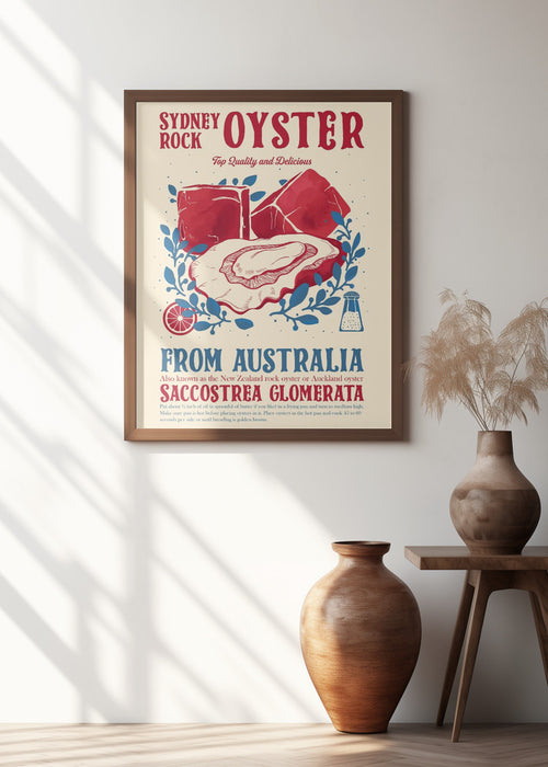 Oyster kitchen decor Framed Art Modern Wall Decor