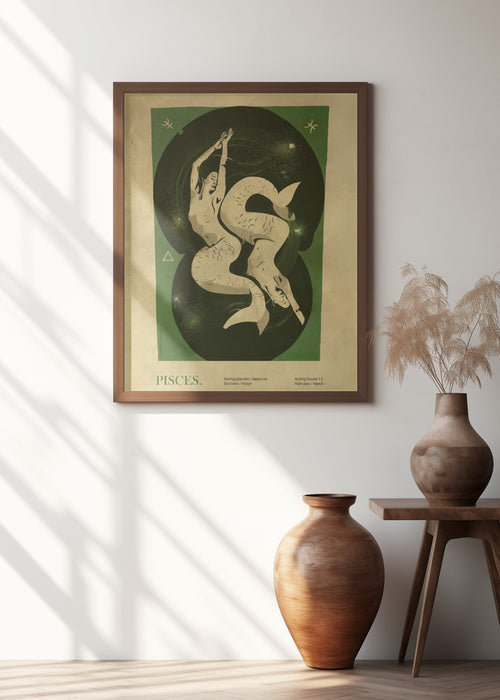 Pisces print Framed Art Wall Decor