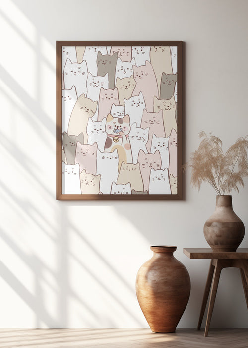 Cute Kitten Framed Art Wall Decor