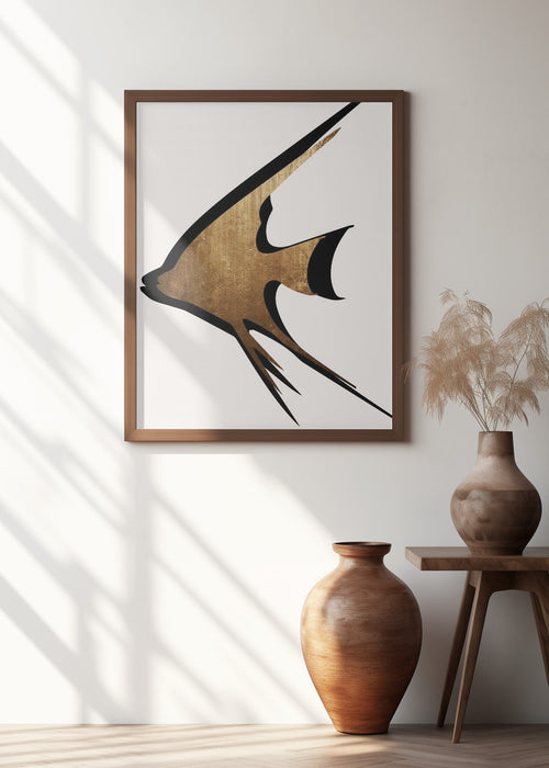 Gold Fish Framed Art Wall Decor