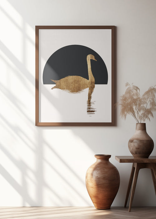 The Swan   Black Framed Art Wall Decor