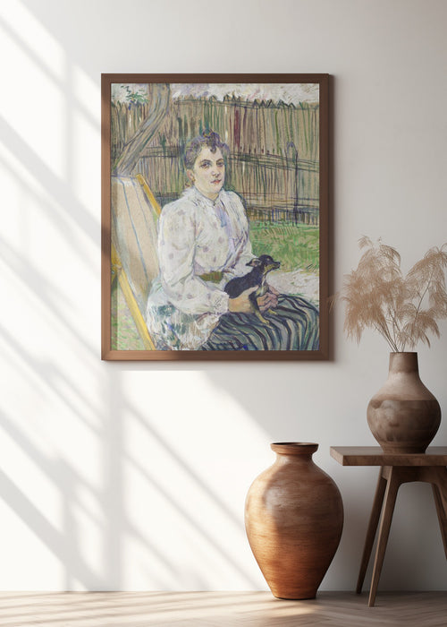 Lady With a Dog (1891) Framed Art Modern Wall Decor