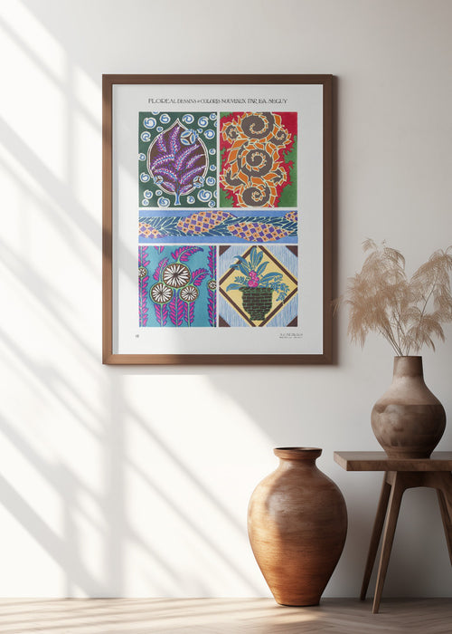 Pattern 10 Framed Art Modern Wall Decor