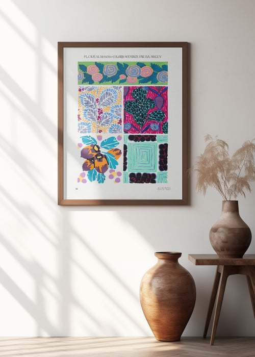 Pattern 20 Framed Art Modern Wall Decor