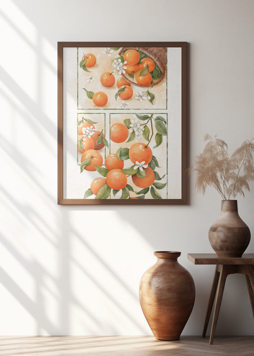 Orange Blossom Framed Art Modern Wall Decor