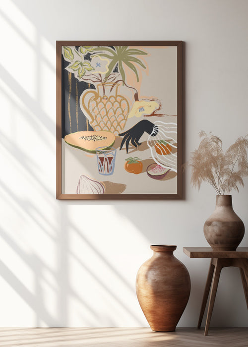 Fruitful Spread Framed Art Modern Wall Decor