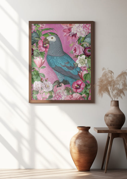 The Parrots Paradise Garden Framed Art Wall Decor