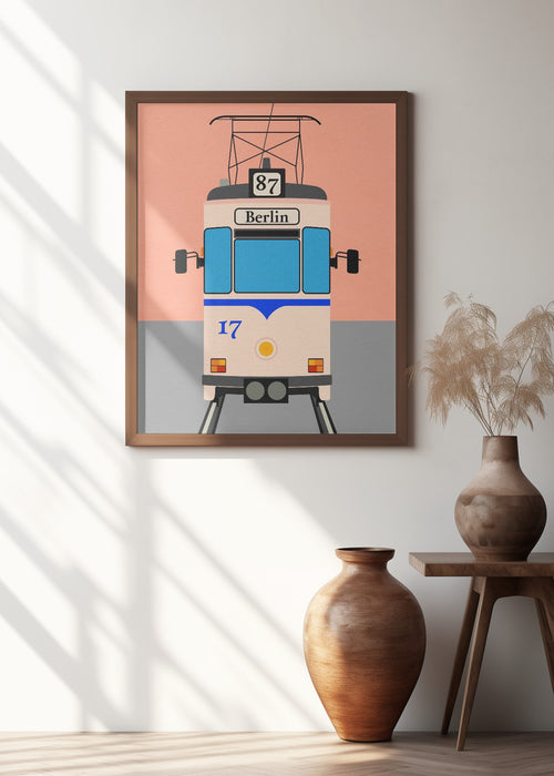 Berlin Tram Framed Art Modern Wall Decor