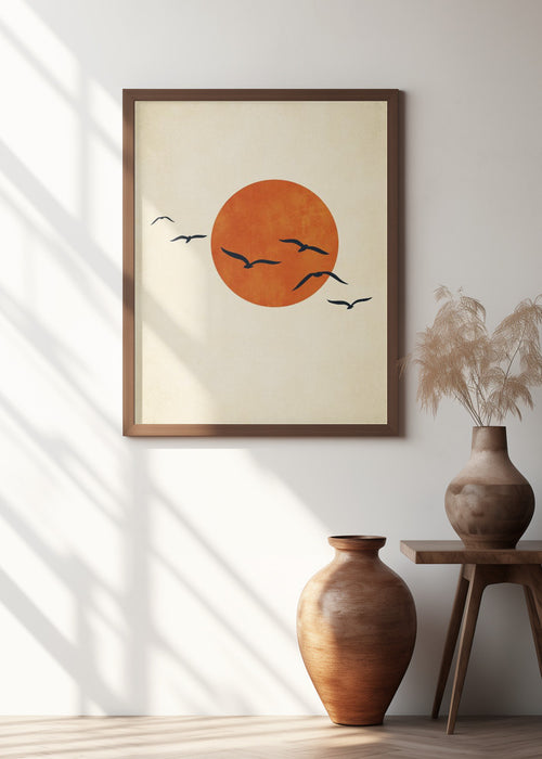 Dancing With the Sun Framed Art Modern Wall Decor