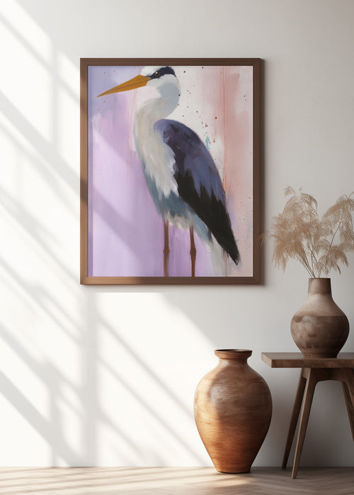 Stork Framed Art Modern Wall Decor