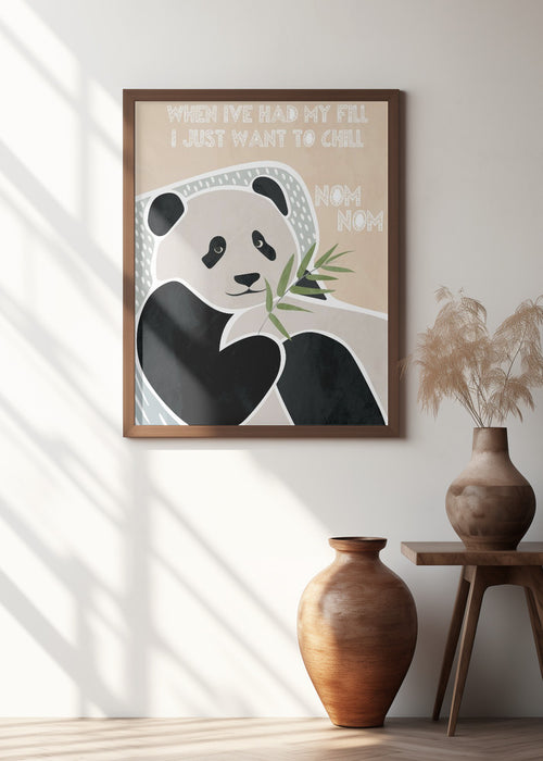 Children's panda typography Framed Art Modern Wall Decor