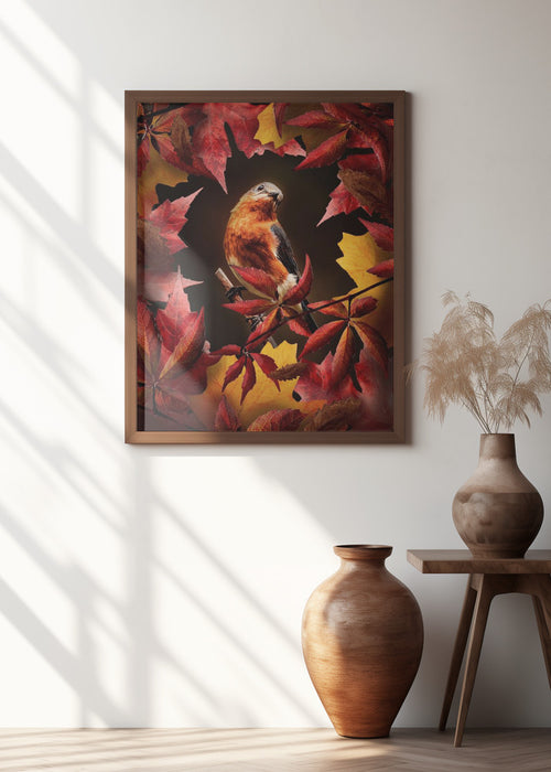 Bird Autumn Framed Art Wall Decor