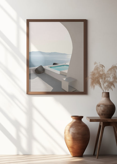 Aenaon Seaview Villa Framed Art Modern Wall Decor