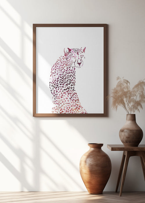 Pink Cheetah Framed Art Wall Decor