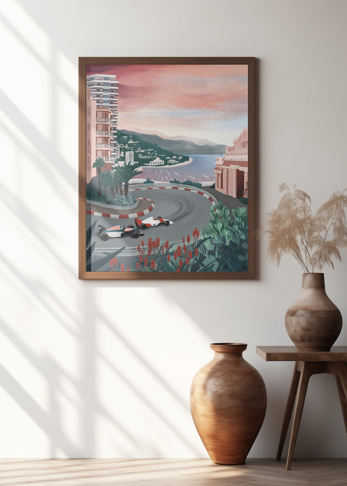 Monaco Circuit Framed Art Modern Wall Decor