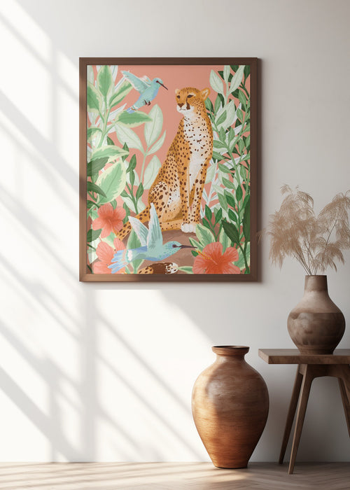 Tropic Cheetah Framed Art Wall Decor