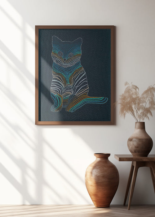 Meow Meow Framed Art Modern Wall Decor