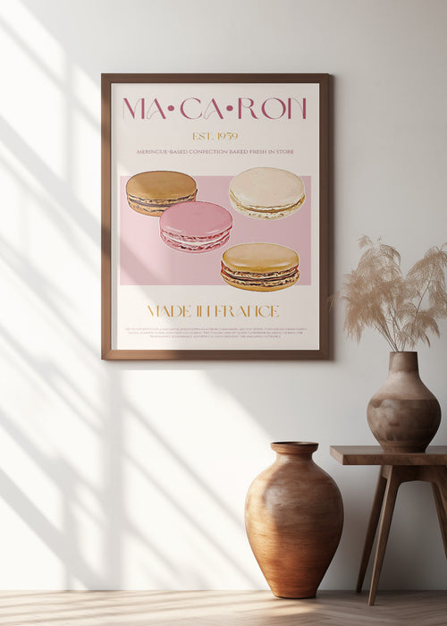 Macaron Print Framed Art Wall Decor