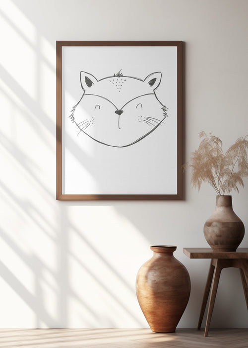 Fox Framed Art Modern Wall Decor