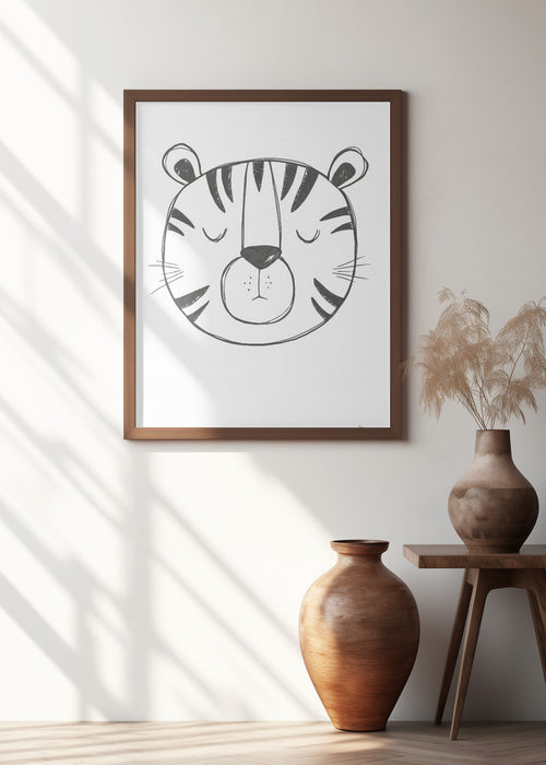 Tiger Framed Art Modern Wall Decor