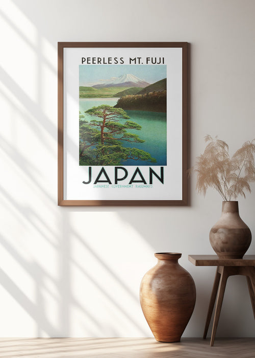 1930s Japan Travel Poster Japanese Government Railways Framed Art Modern Wall Decor