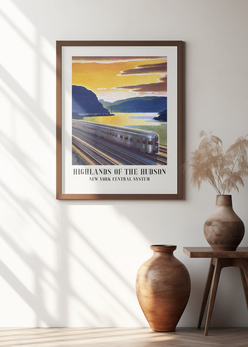 Highlands of the Hudson  New York Central System Framed Art Modern Wall Decor