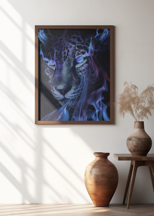 Mystical Tiger Darkness Framed Art Wall Decor