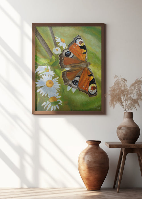 Peacock Butterfly Framed Art Wall Decor