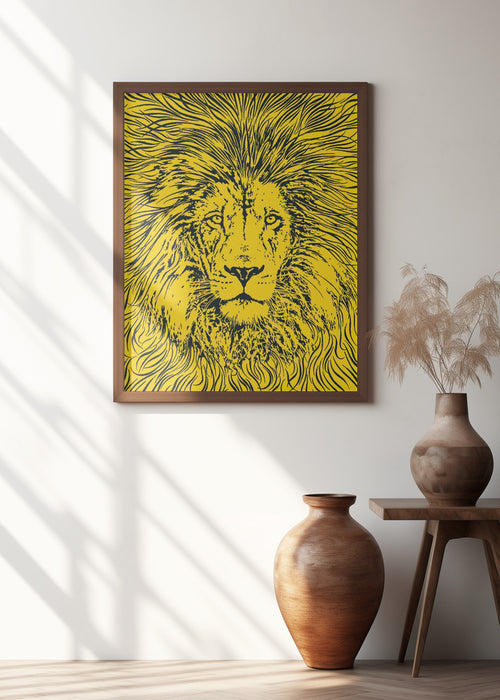 Lion Portrait – King of the Beasts Framed Art Wall Decor